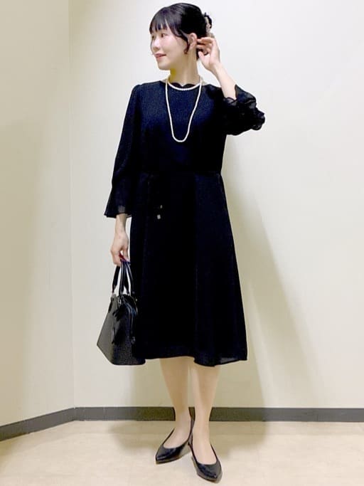  beni_gingerさんの「Reflect｜【SS-4Lサイズ／付属リボン】スリーブデザインジョーゼットワンピース」を使ったコーディネート