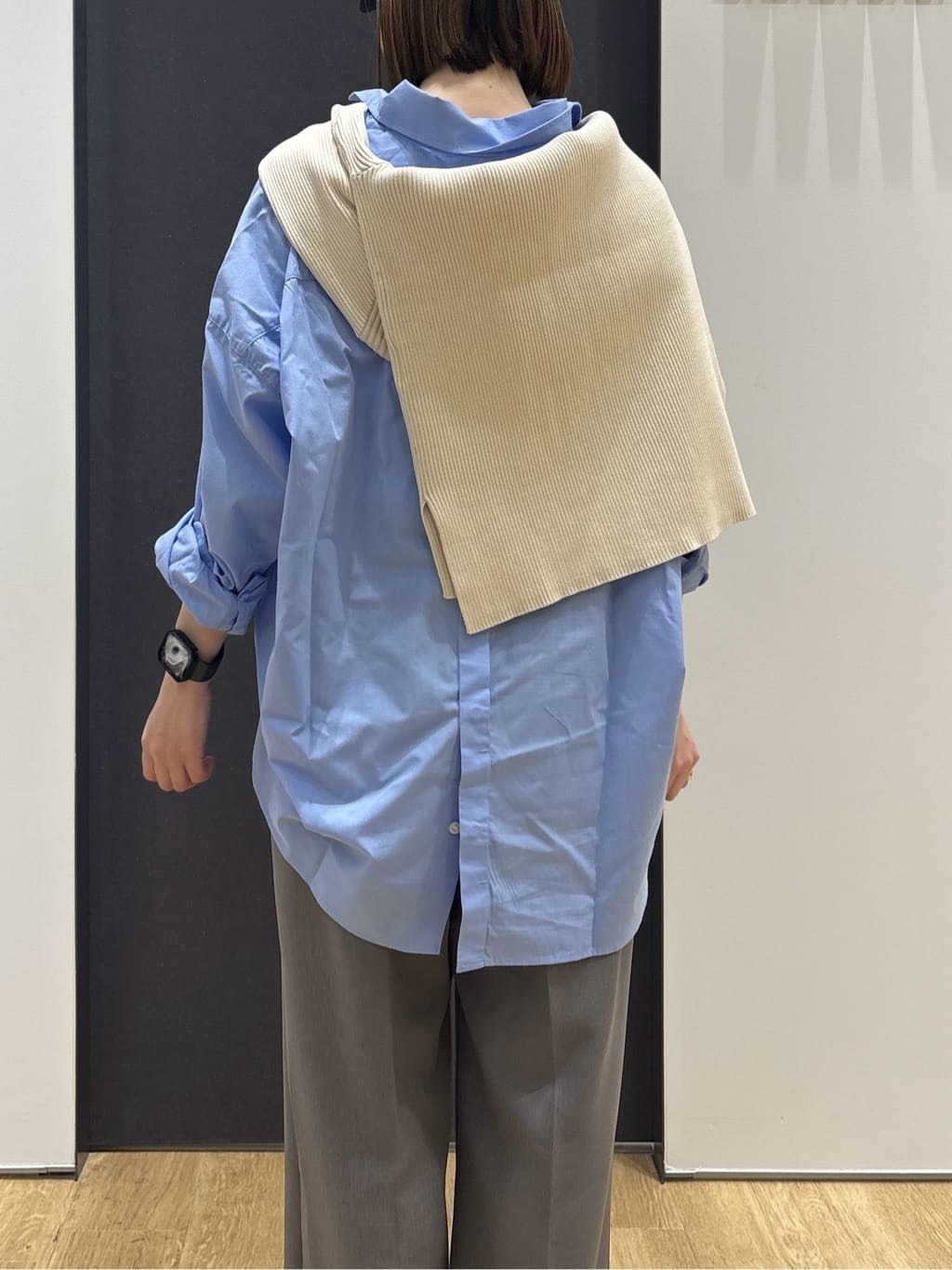 risaさんの「Dessin｜【洗える】サイドボタンセミワイドパンツ」を使ったコーディネート
