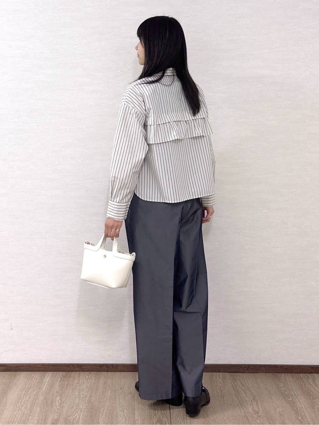 sachikoさんの「OPAQUE.CLIP｜タックフリルシャツ【洗濯機OK】」を使ったコーディネート