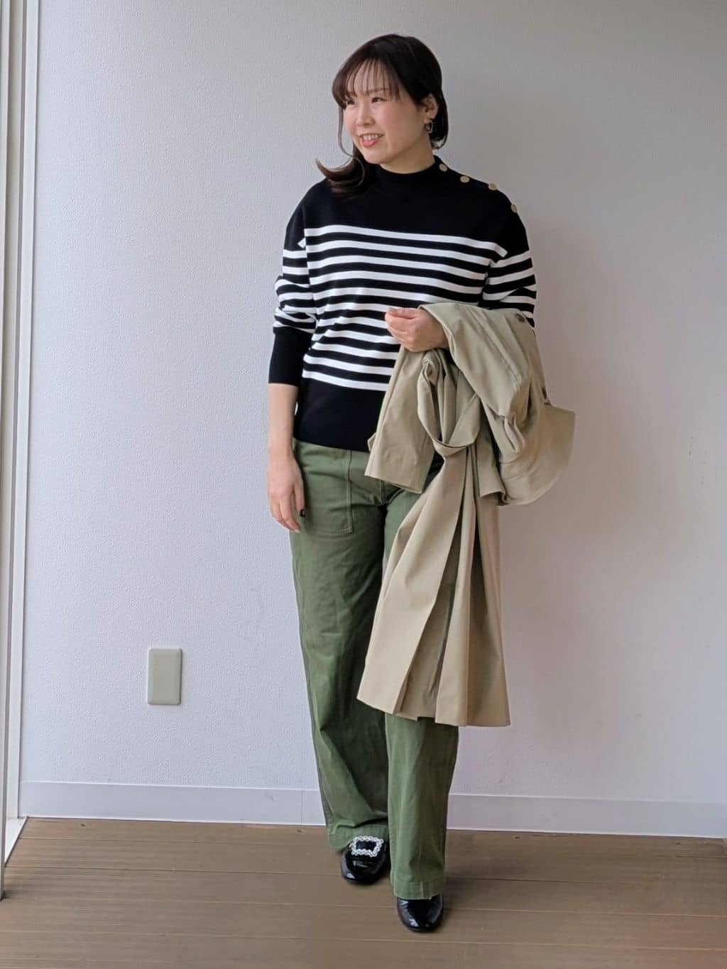なみきさんの「UNTITLED｜◆【はっ水/洗える】タスランステンカラーコート」を使ったコーディネート