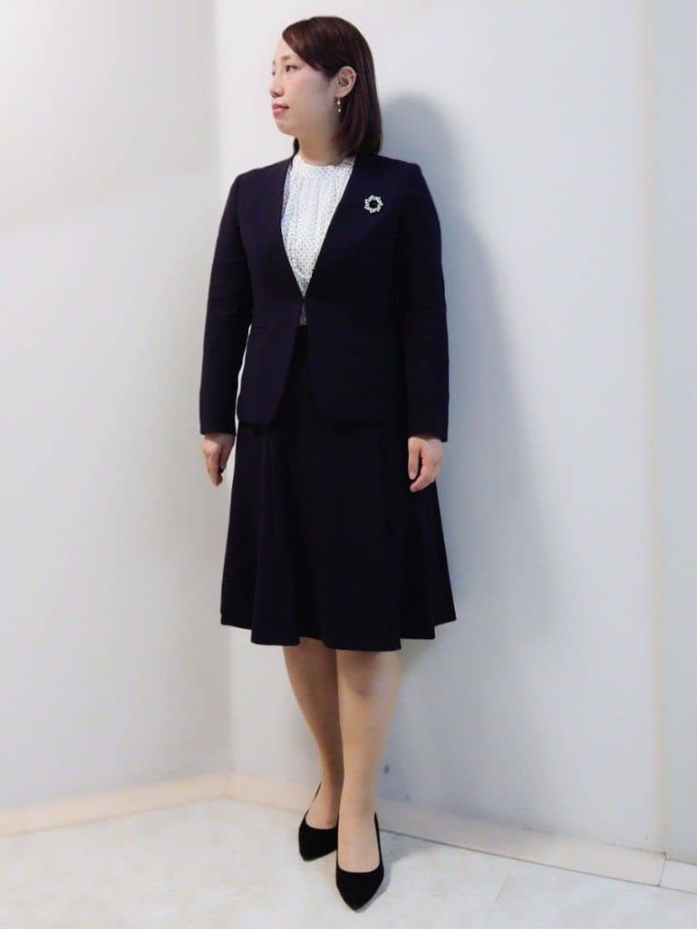 エリさんの「Reflect｜【SS-4Lサイズ／通勤／セットアップ可】ノーカラージャケット」を使ったコーディネート