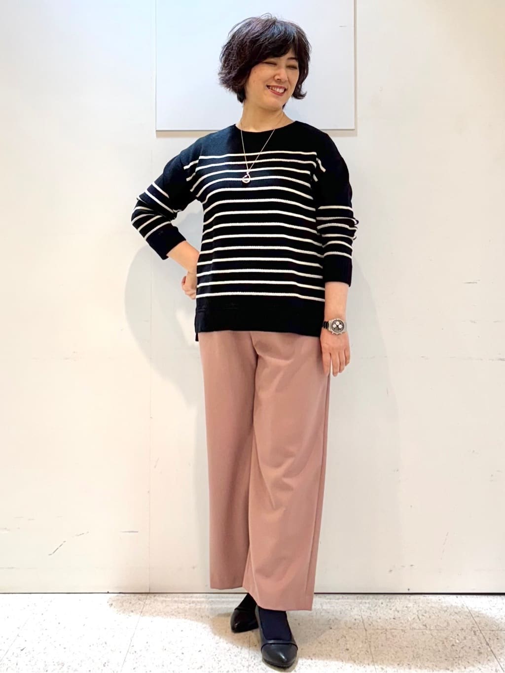 ヤスコさんの「Reflect｜【すっきりシルエット】ワイドクロップドパンツ」を使ったコーディネート