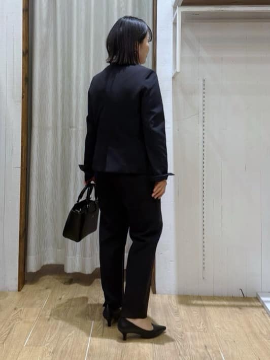 chさんの「THE SHOP TK｜【通勤スタイルに】ダブルクロス ノーカラージャケット/セットアップ可」を使ったコーディネート