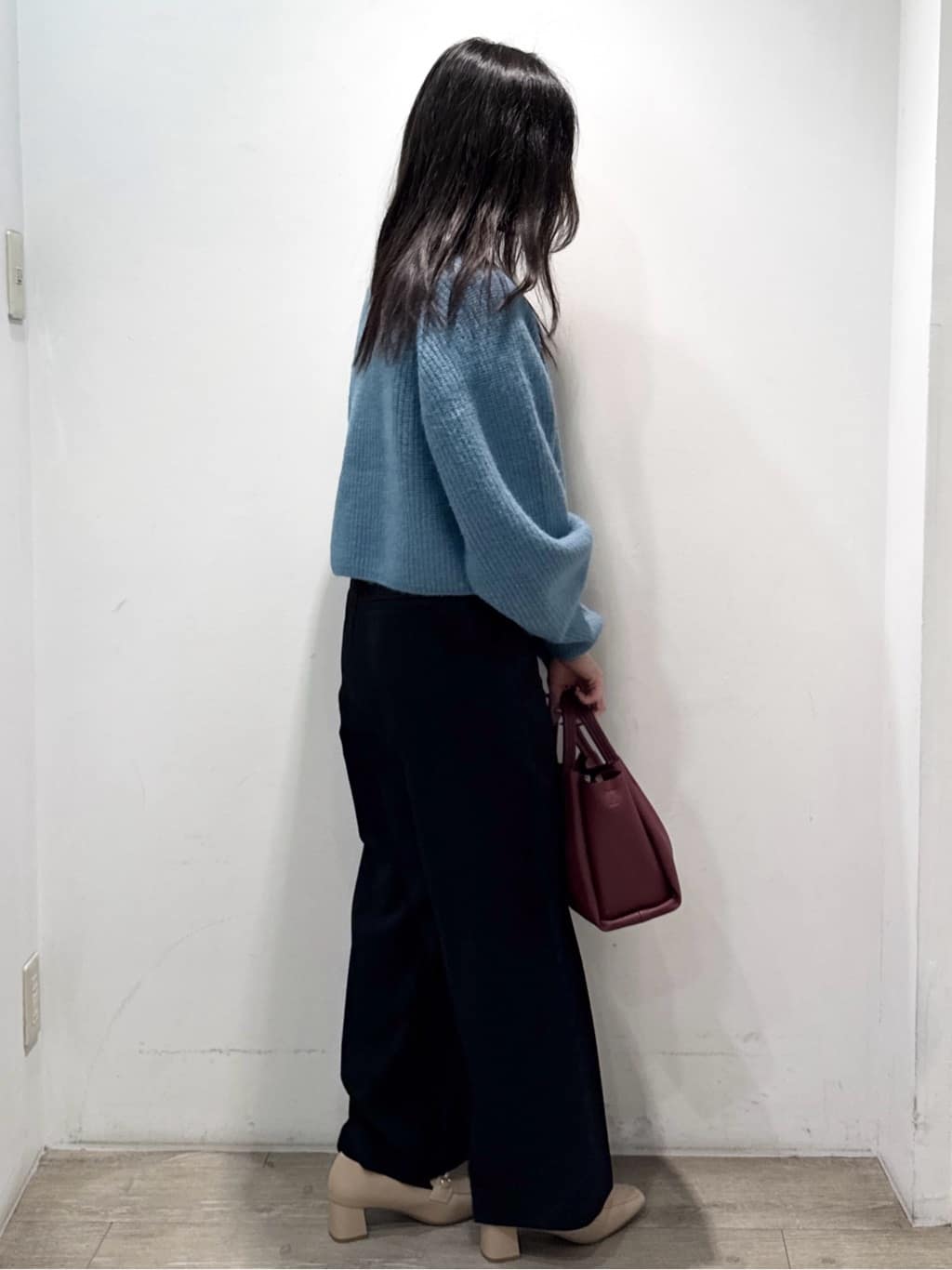 yuicciさんの「OPAQUE.CLIP｜MIXミドルゲージショートあぜニット【洗濯機OK】」を使ったコーディネート