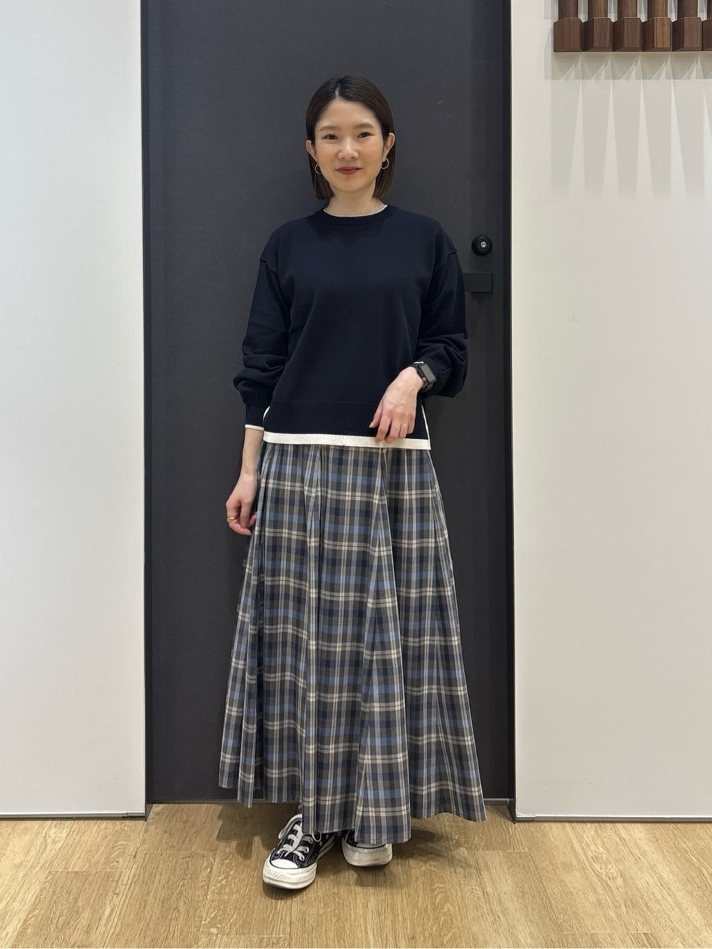 risaさんの「Dessin｜【洗える】バイカラーデザインニット」を使ったコーディネート