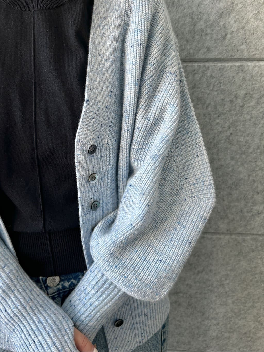harunaさんの「CODE A｜puff cardigan」を使ったコーディネート