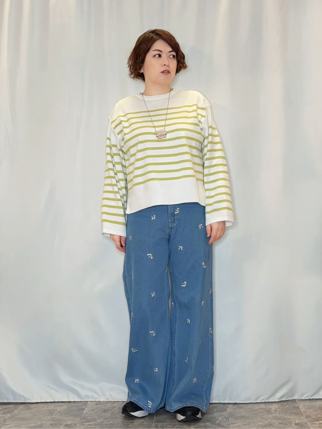 たみさんの「SHOO･LA･RUE｜楽にきちんと見られたい　大人カジュアルボーダーニット」を使ったコーディネート