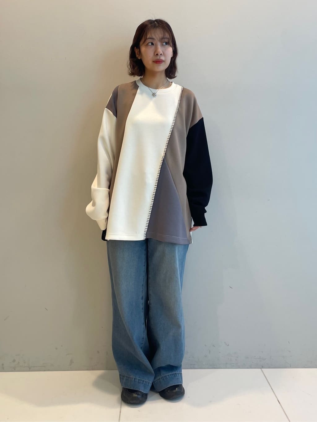 abeさんの「tk.TAKEO KIKUCHI｜ダイヤゴナルブランケットカットソー」を使ったコーディネート