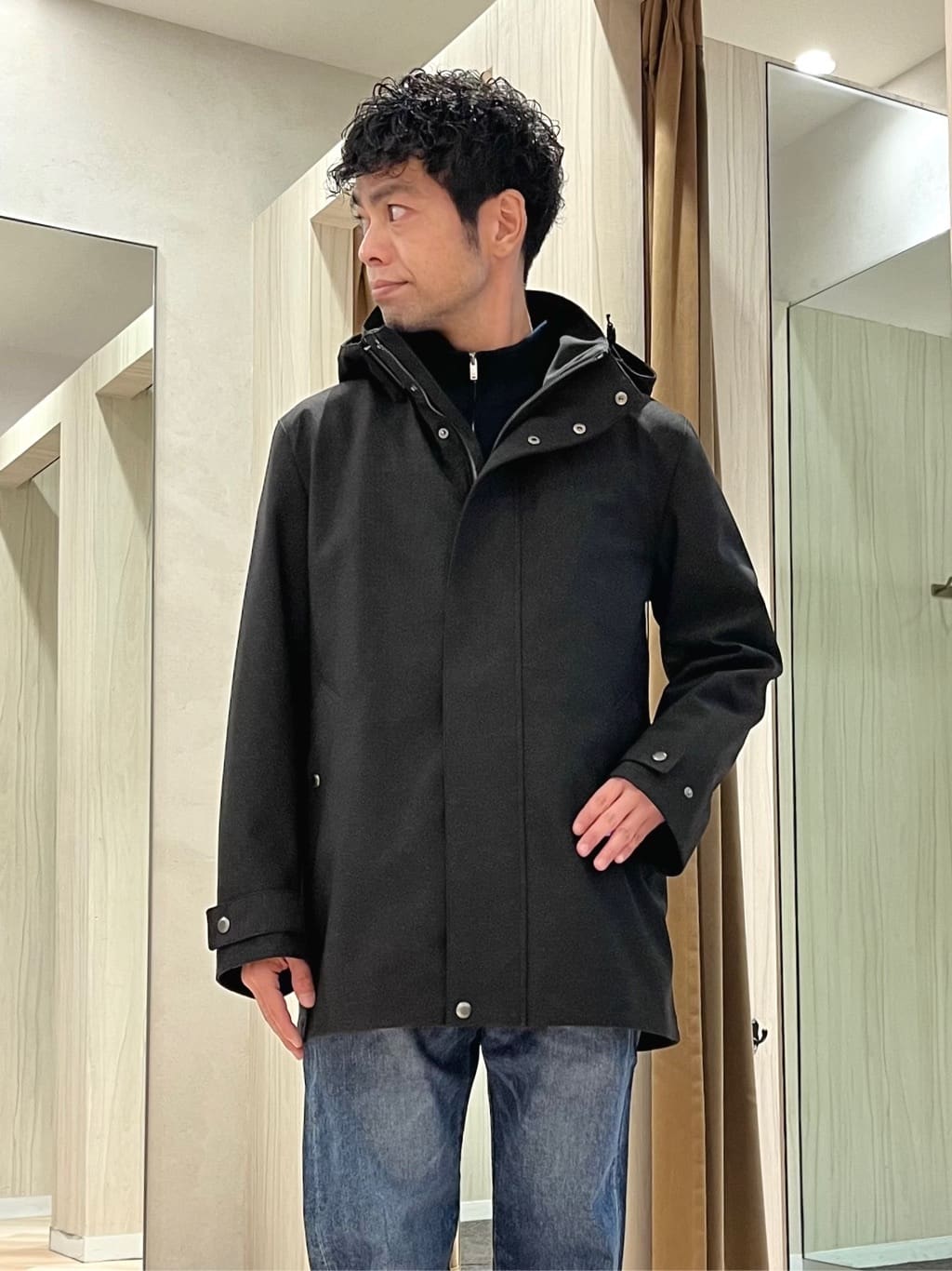 URAさんの「TAKEO KIKUCHI｜【3WAY】ドビー ダウンライナー付ブルゾン」を使ったコーディネート