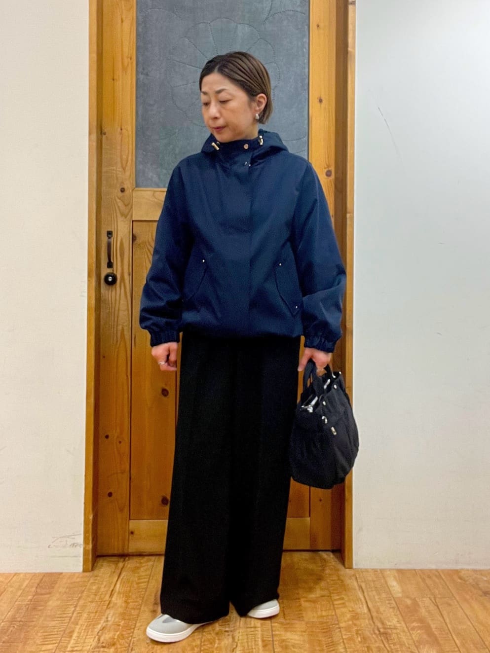 ゆみさんの「SHOO･LA･RUE｜楽にきちんと見られたい　大人カジュアルボーダーニット」を使ったコーディネート