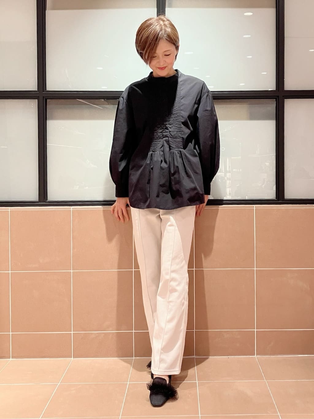 Ｋさんの「ESPERANZA｜2WAYフリルフラットオペラシューズ」を使ったコーディネート