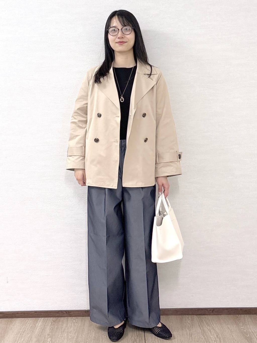 sachikoさんの「OPAQUE.CLIP｜ミドルトレンチコート【洗濯機OK】」を使ったコーディネート