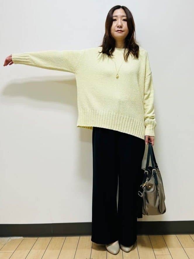 miiiさんの「Reflect｜【レイヤードにおすすめ◎】ロング丈リラクシーニット」を使ったコーディネート