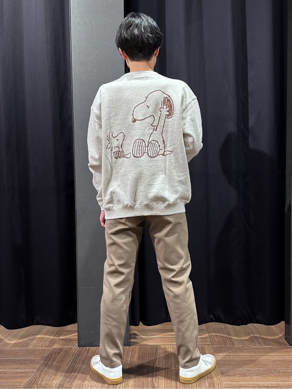 tomoyaさんの「THE SHOP TK｜PEANUTS ／ ピーナッツ スヌーピー ミニ裏毛スウェット」を使ったコーディネート