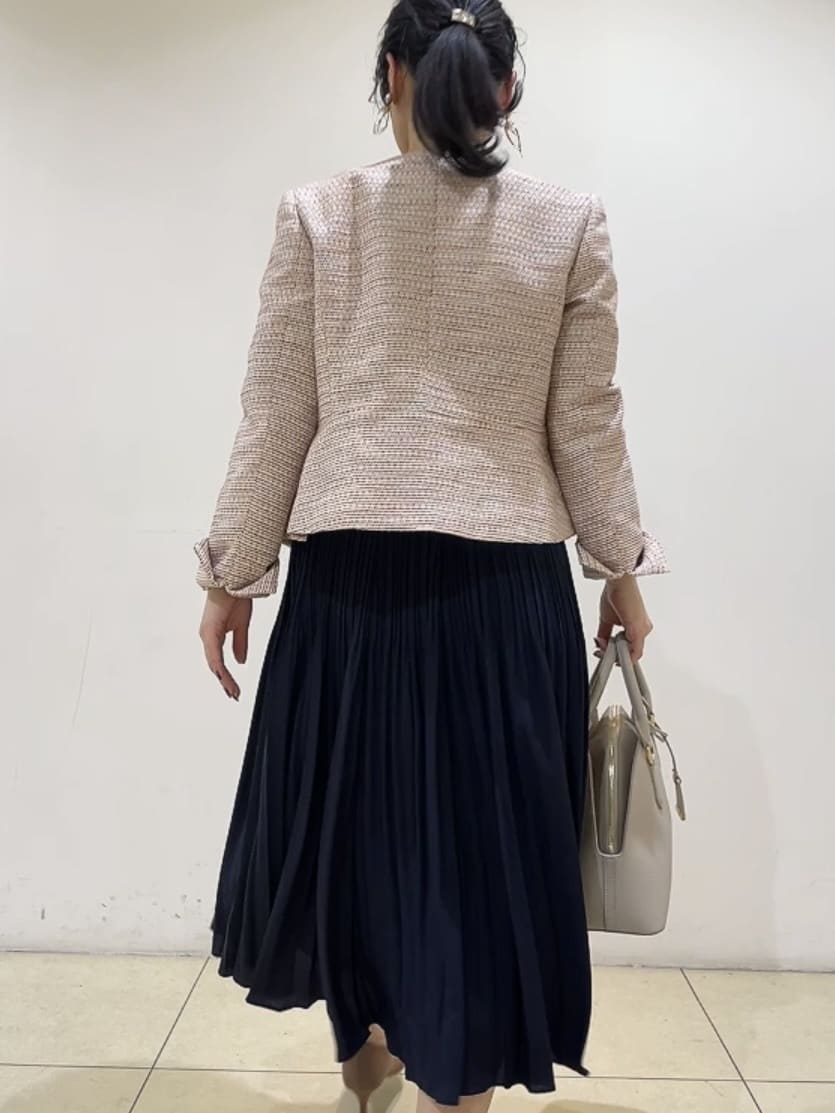 watanabeさんの「UNTITLED｜【きれいめ】ツイード ペプラムジャケット」を使ったコーディネート