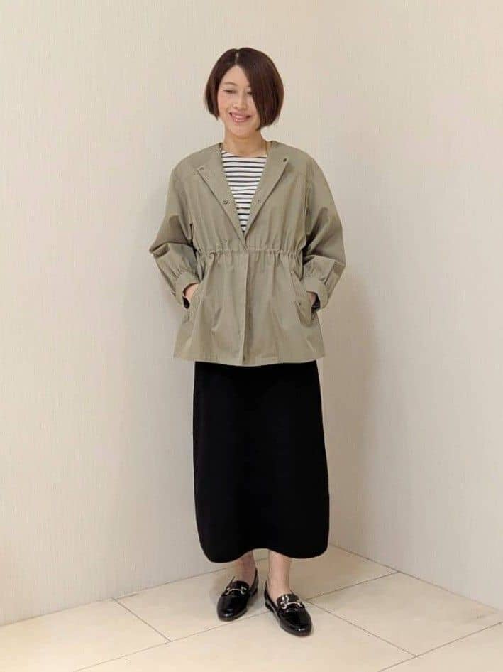 u-macoさんの「UNTITLED｜◆【はっ水】ライトコットンミリタリーコート」を使ったコーディネート