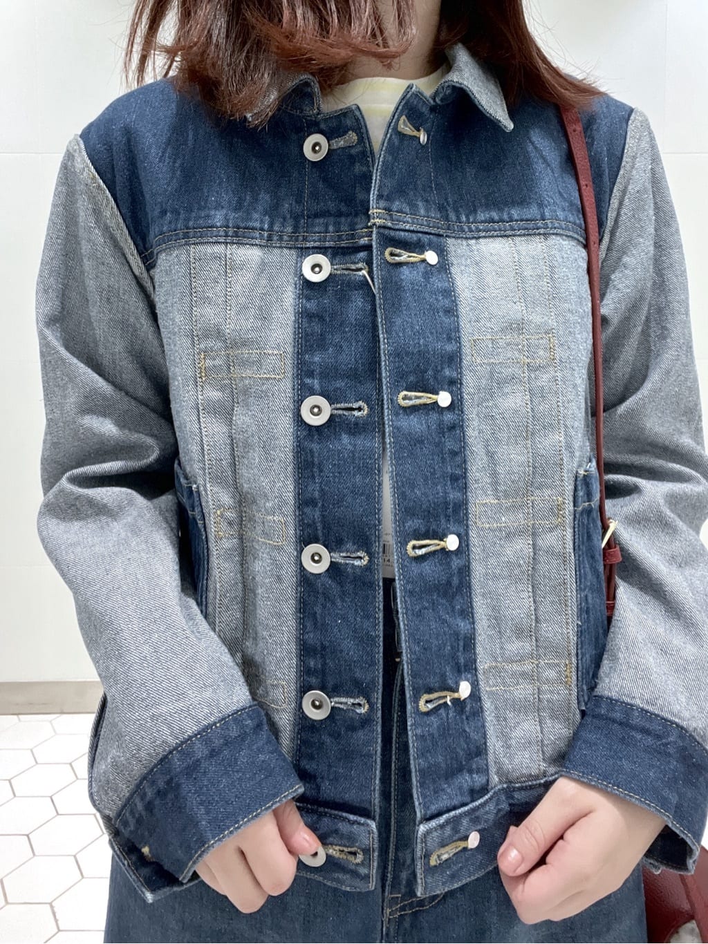 Makinoさんの「Dessin｜【ユニセックス/2WAY】リバーシブルデニムジャケット」を使ったコーディネート