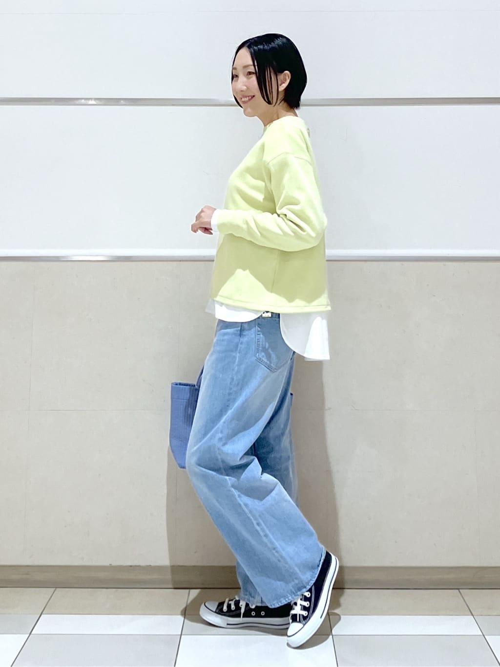 eriko さんの「Dessin｜【前後2WAY/洗える】ドロストリブカットソー」を使ったコーディネート