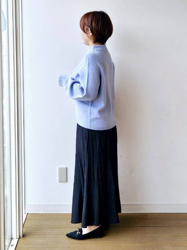 やじまさんの「UNTITLED｜【洗える】スポンディッシュ ボトルネックニット」を使ったコーディネート