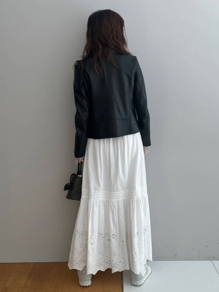 misaさんの「DRESSTERIOR｜【本革】レザーダブルライダース」を使ったコーディネート