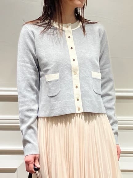 TSUKUIさんの「DRESSTERIOR｜◆ウォッシャブル コットンカシミヤ コンビカーデ」を使ったコーディネート