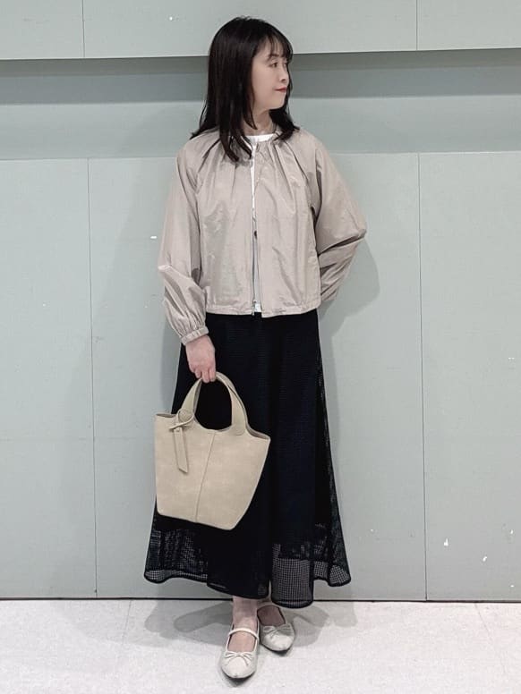 makiさんの「UNTITLED｜◆【セットアップ可/はっ水】シャイニータイプライターブルゾン」を使ったコーディネート