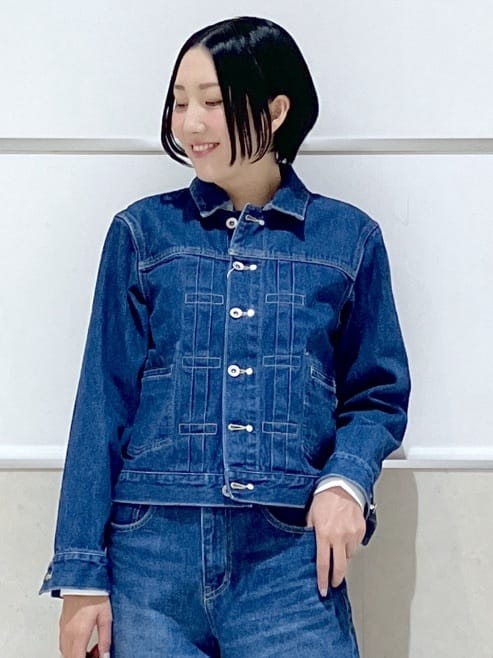 eriko さんの「Dessin｜【ユニセックス/2WAY】リバーシブルデニムジャケット」を使ったコーディネート