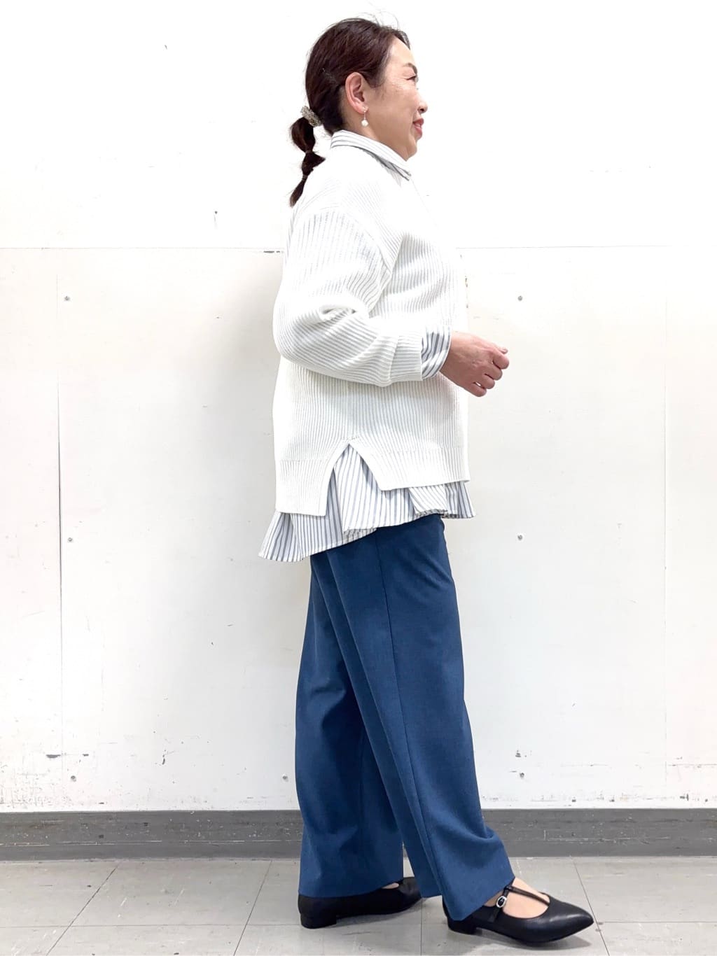 keiさんの「Reflect｜【レイヤードにおすすめ◎】ペプラムデザインシャツ」を使ったコーディネート