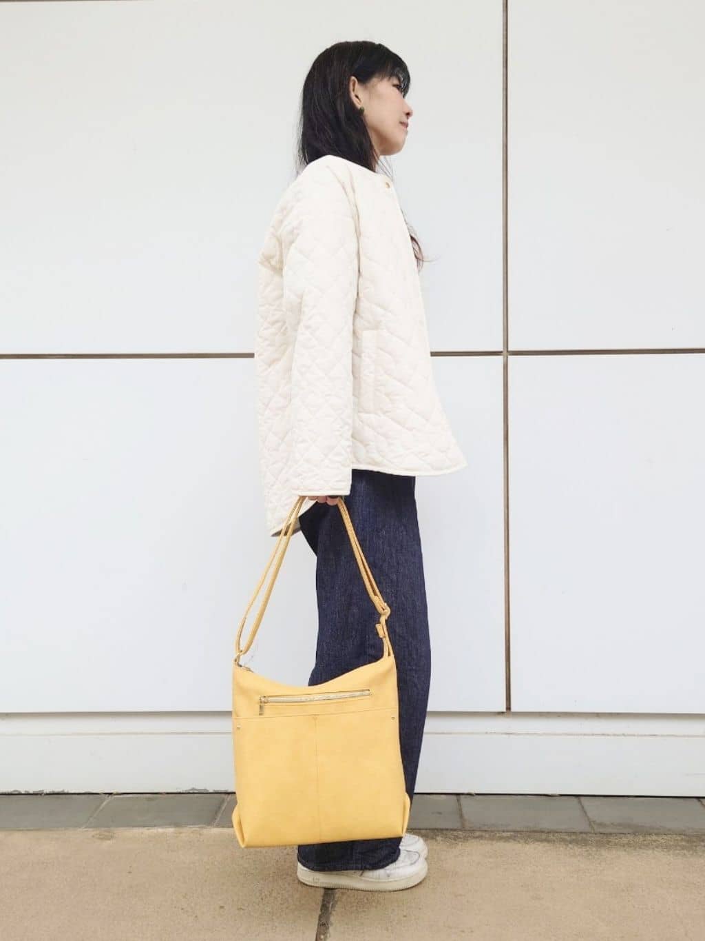 maimai*さんの「SHOO･LA･RUE｜【洗濯機可/S-LL/撥水】ゴールドパーツで上品に 大人が着たい ノーカラーキルトジャケット」を使ったコーディネート