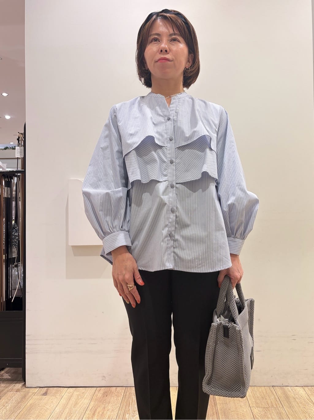 YUKOさんの「index｜ストレッチテーパードパンツ／セットアップ可【洗濯機OK／吸水速乾】」を使ったコーディネート