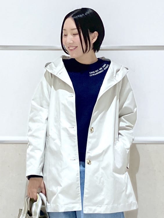 eriko さんの「Dessin｜【洗える】フードトレンチコート」を使ったコーディネート