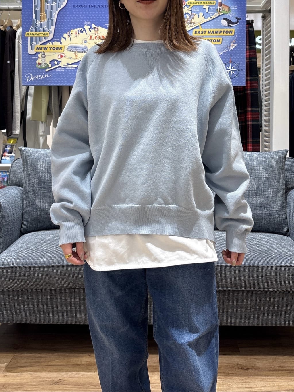 risaさんの「Dessin｜【花粉ガード/撥水加工/洗える】クルーネックスプリングコート」を使ったコーディネート