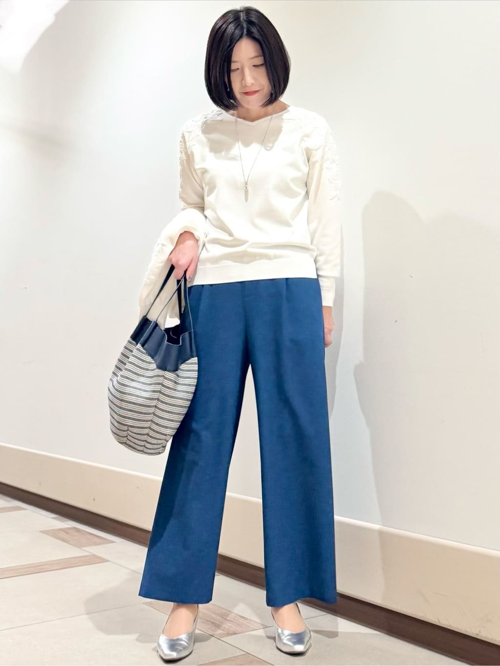 kaeさんの「Reflect｜レースデザインスリーブカーディガン」を使ったコーディネート