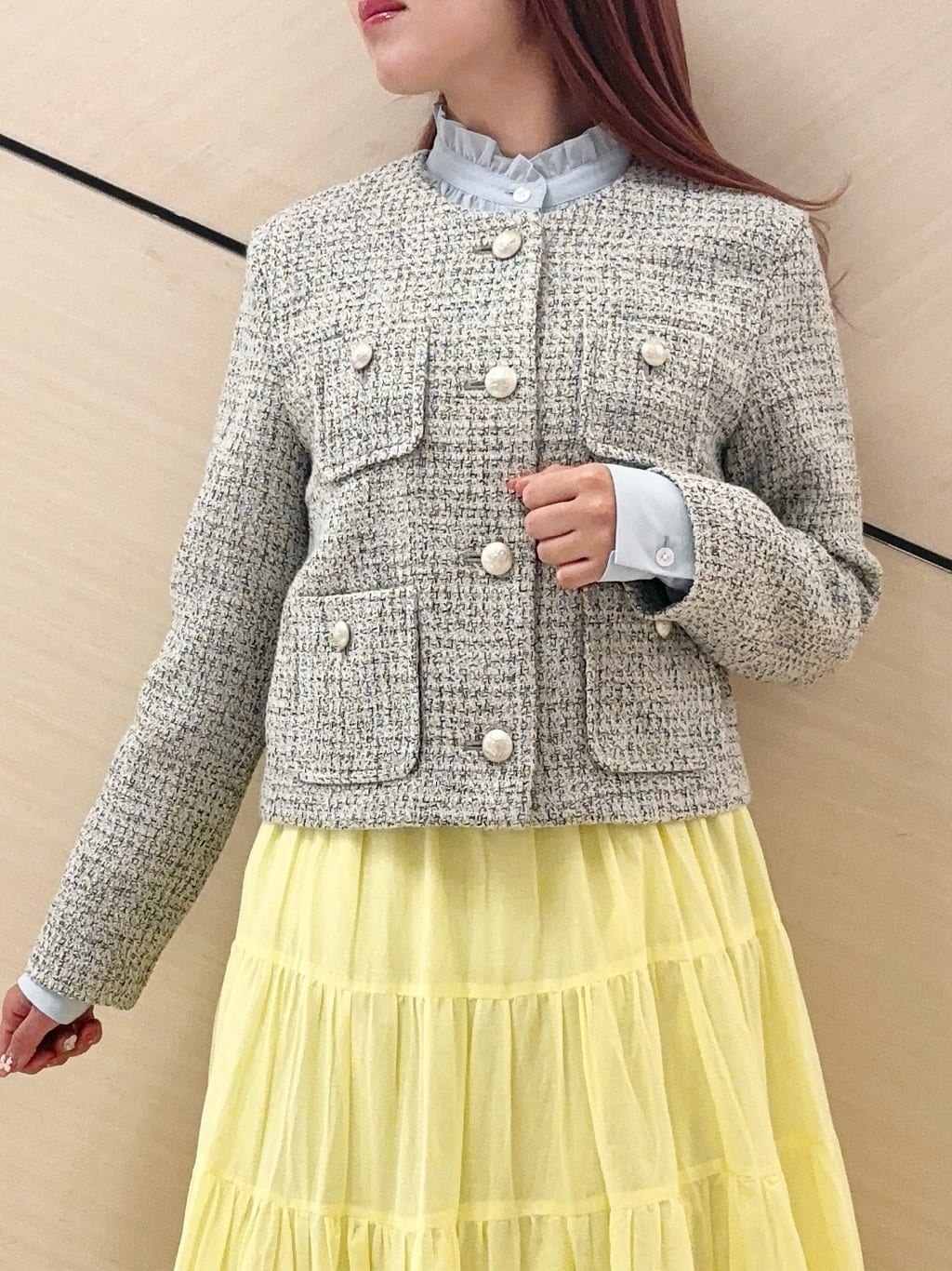 Rinaさんの「DRESSTERIOR｜【再入荷】コットンボイルティアードスカート」を使ったコーディネート
