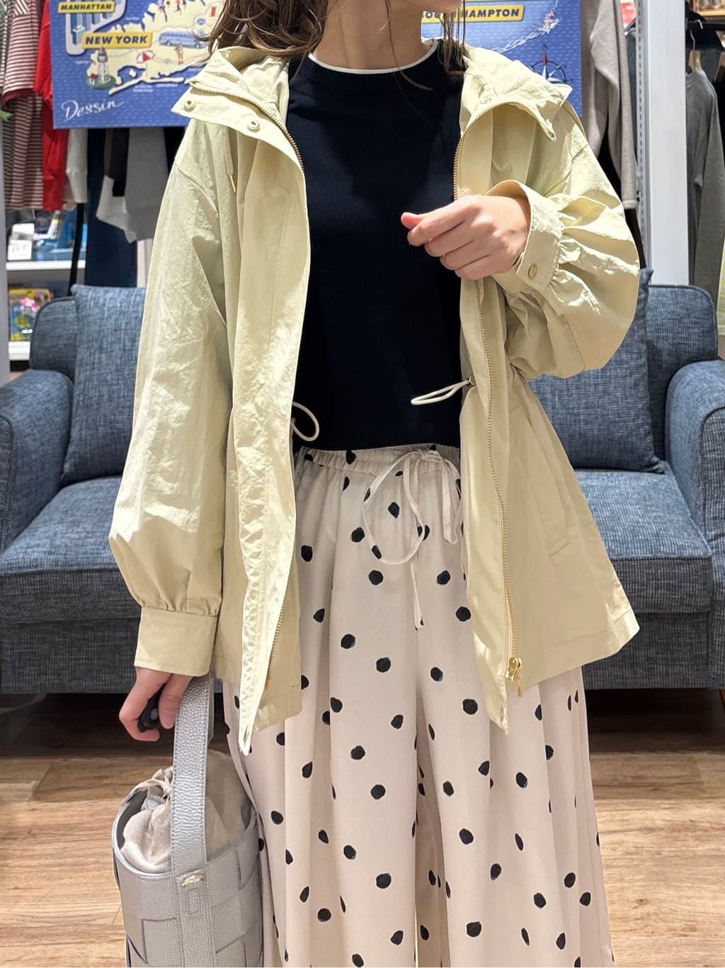 yuinaさんの「Dessin｜【洗える】バイカラーデザインニット」を使ったコーディネート