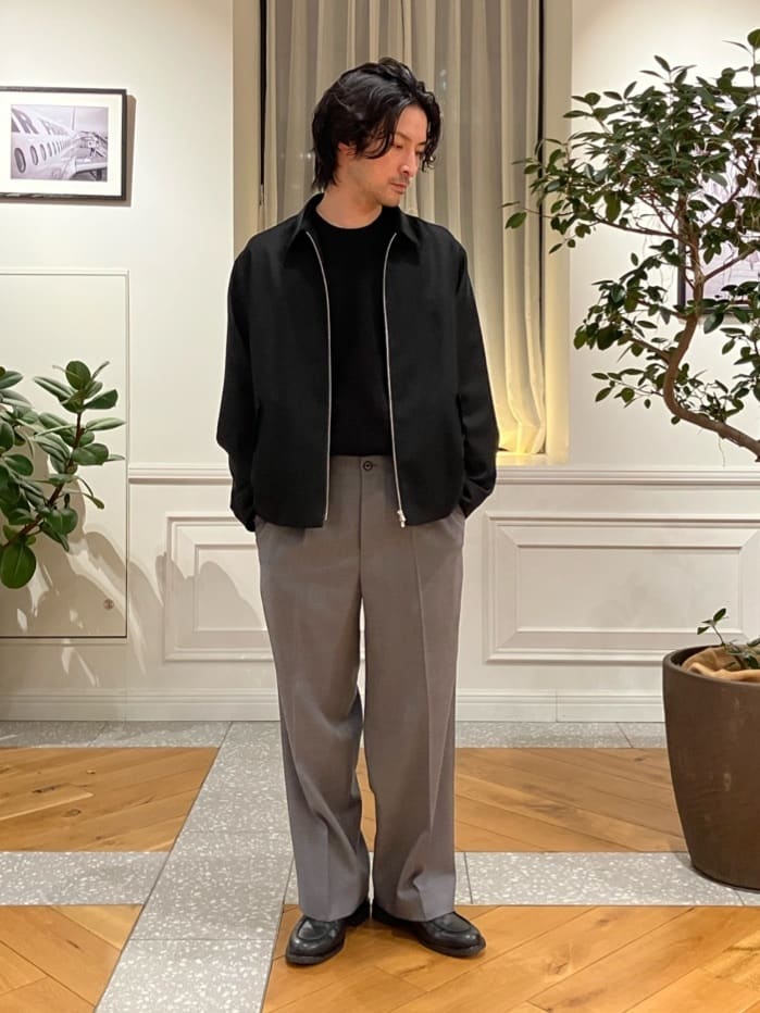junyaさんの「DRESSTERIOR｜【ウォッシャブル】ウールハリントン ジャケット」を使ったコーディネート