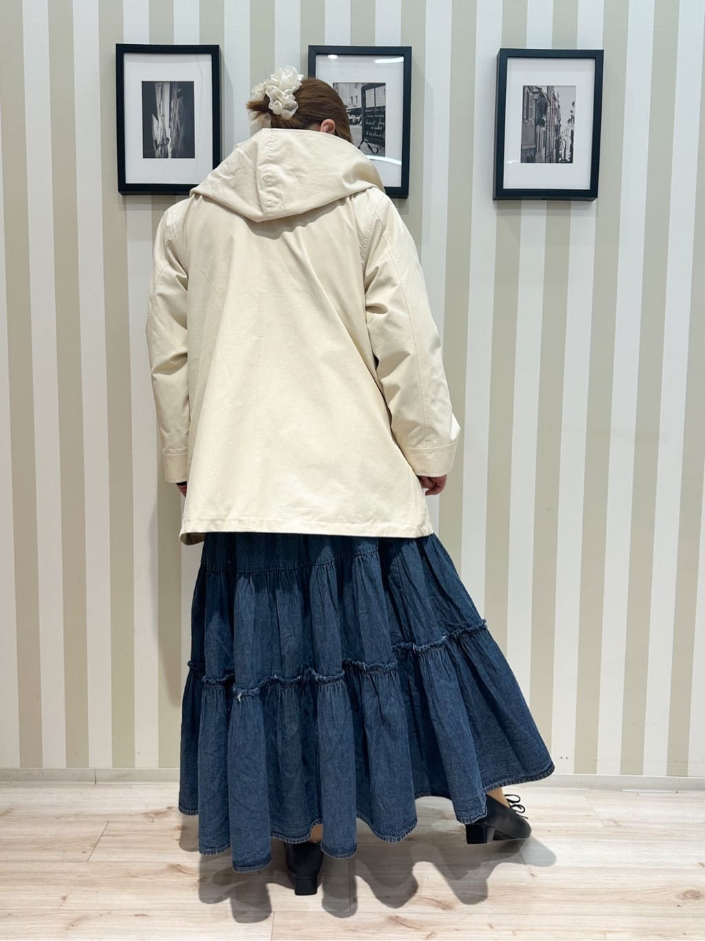 みさぼうさんの「SHOO･LA･RUE｜【防花粉/洗濯機可/S-LL】ゆったり着られる 大人のテントフーディージャケット」を使ったコーディネート