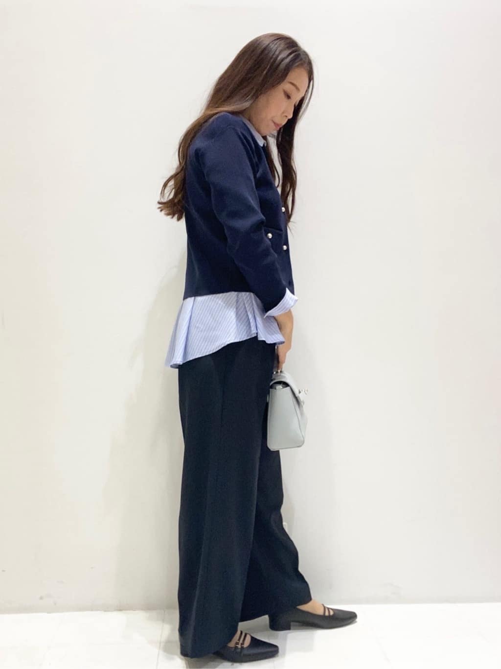 みほりんさんの「grove｜【マシンウォッシュ/防シワ/S-3L】着回しできるカセット服ワイドパンツ」を使ったコーディネート