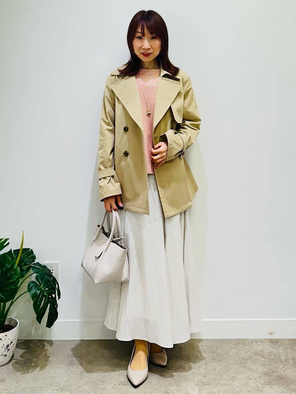 Miwaさんの「UNTITLED｜【定番人気/はっ水/洗える】タスランショートトレンチコート」を使ったコーディネート