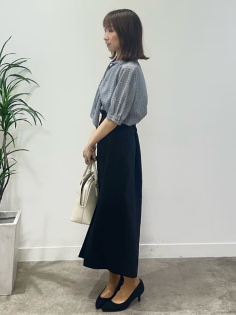 Miwaさんの「UNTITLED｜【通勤/オフィス】ジオメ柄ボウタイブラウス」を使ったコーディネート