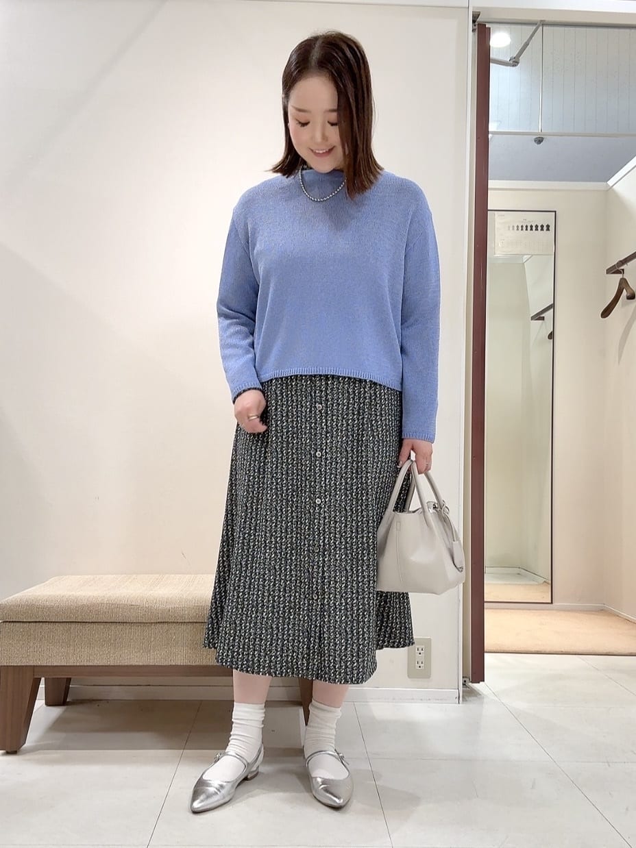 YUIさんの「UNTITLED｜【洗える/きれいめ】クラシカルツイードワンピース」を使ったコーディネート