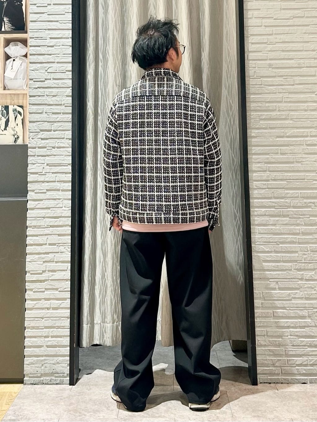 KENJI Iさんの「THE SHOP TK｜【カジュアルに上品さをプラス】変わり織ツイードブルゾン　洗濯機OK」を使ったコーディネート