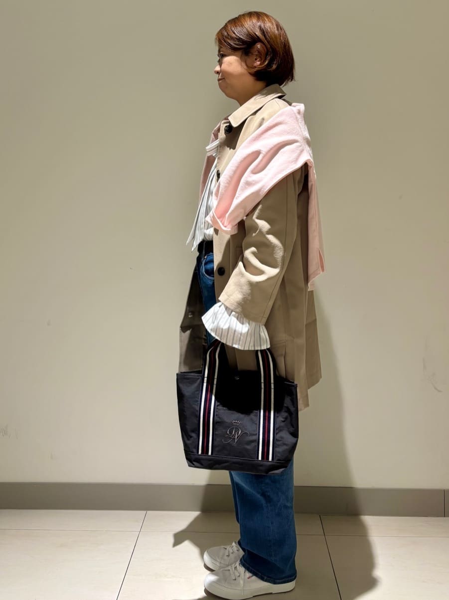 Haruさんの「Dessin｜【花粉ガード/撥水加工/洗える】ステンカラースプリングコート」を使ったコーディネート