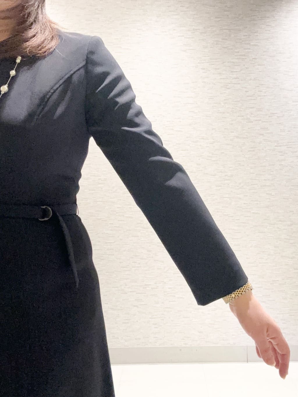 yuさんの「COUP DE CHANCE｜【手洗い可／日本製】ベルト付フレアーワンピース」を使ったコーディネート