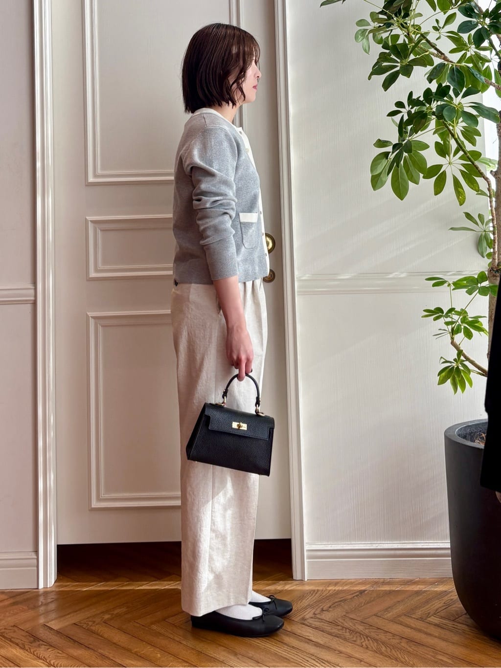 nakaoさんの「DRESSTERIOR｜◆ウォッシャブル コットンカシミヤ コンビカーデ」を使ったコーディネート