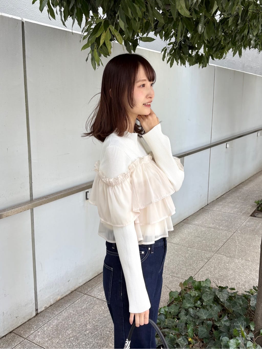 みさかさんの「index｜3wayフリルドッキングニット【洗濯機OK／抗ピル】」を使ったコーディネート