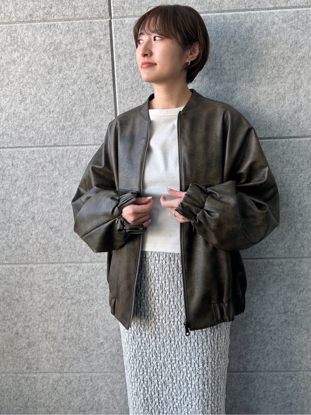 harunaさんの「CODE A｜【Re】grain zip over blouson」を使ったコーディネート