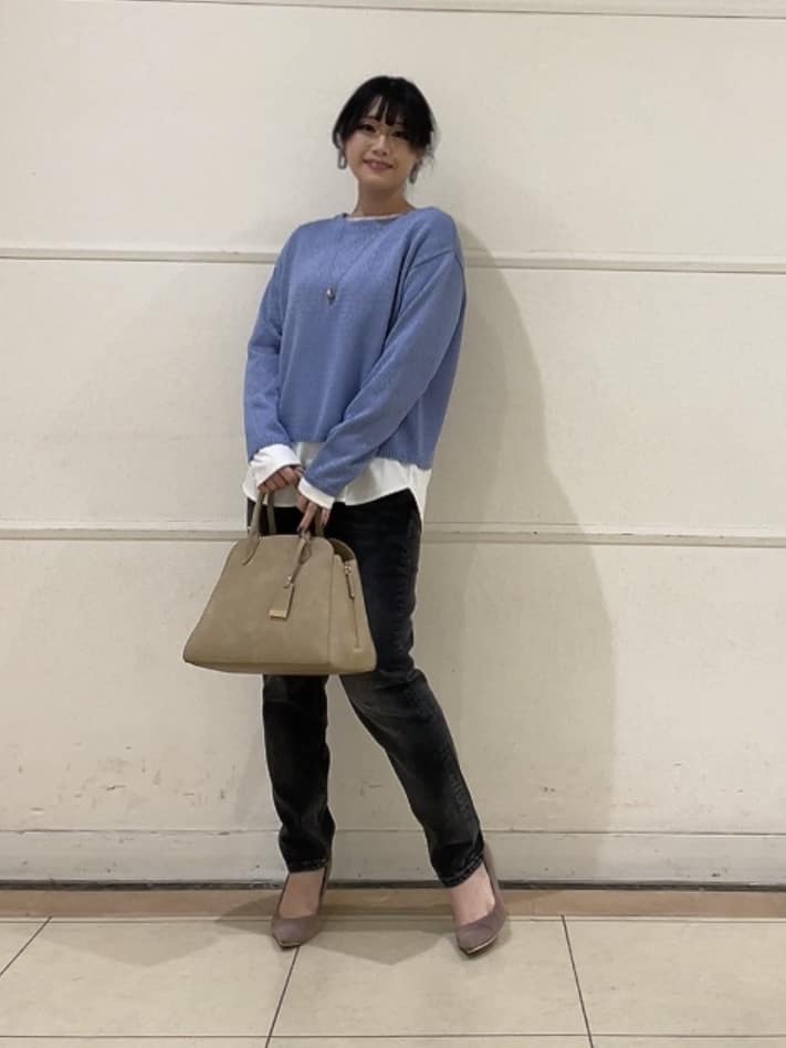watanabeさんの「UNTITLED｜◆【洗える/光沢感】ファンシーヤーンニット」を使ったコーディネート