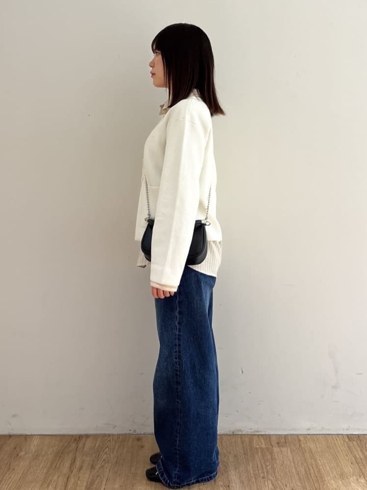 mireiさんの「OPAQUE.CLIP｜スナップボタンニットカーディガン【洗濯機OK】」を使ったコーディネート