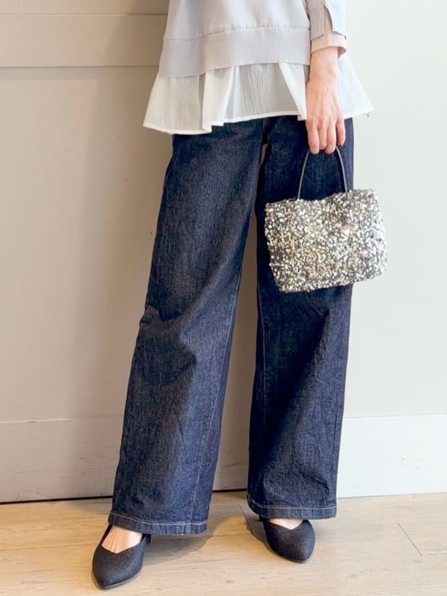 yamakoさんの「grove｜【SOMETHING&times;grove別注】LISAWIDE DENIM PANTS」を使ったコーディネート